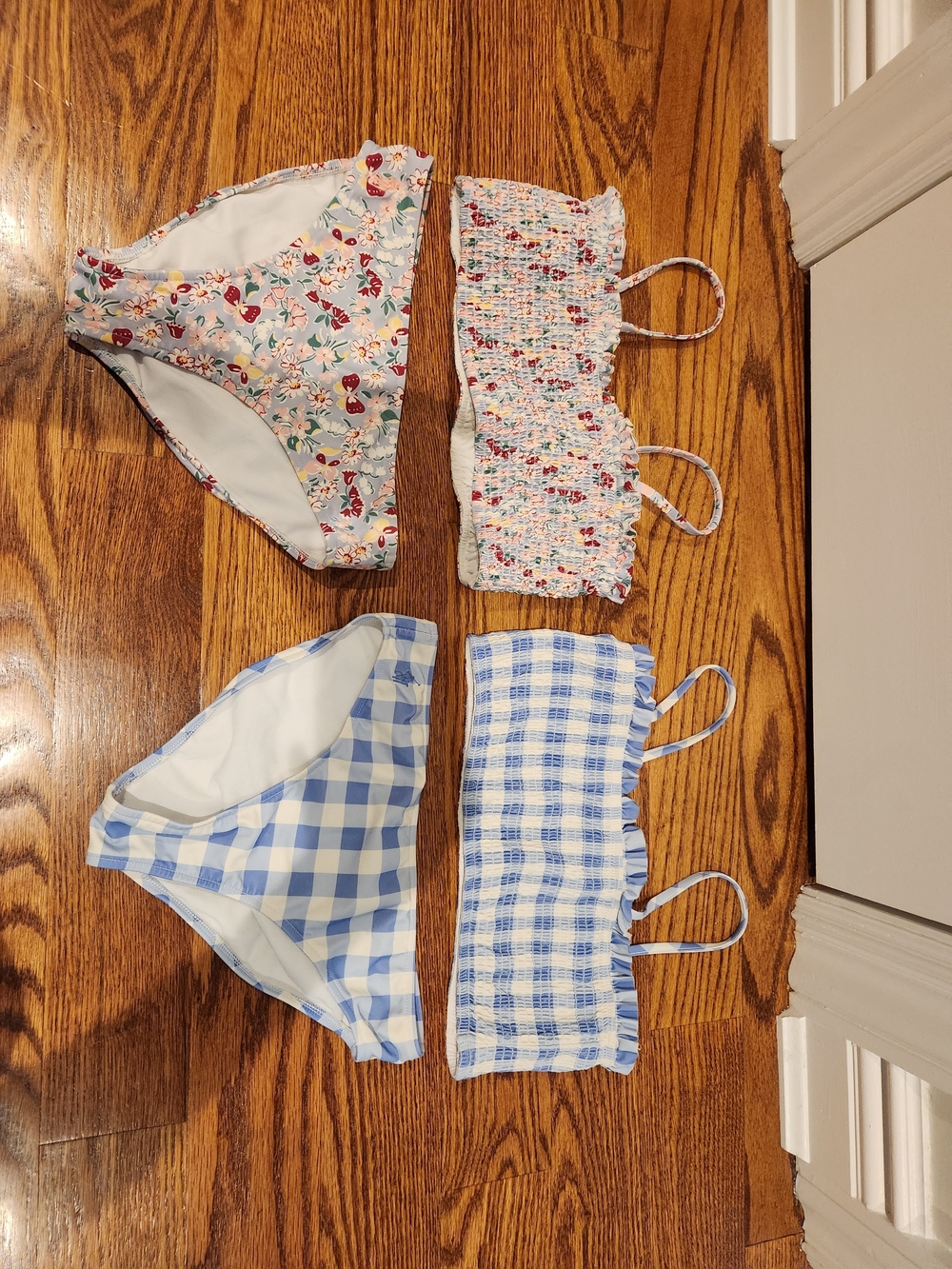 Ralph Lauren Light Blue & White Gingham Bikini Set